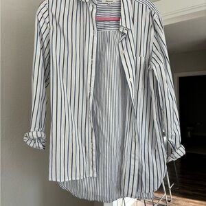 Madewell Blue and White Striped Shirt